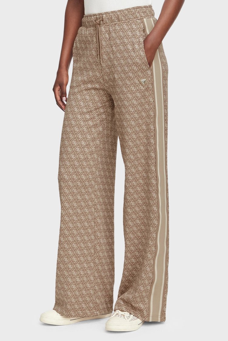 Guess 4G Allover Jacquard V6YB27K5181 Kadın Pantolon V6YB27 K5181 FNNI Kahve - Guess