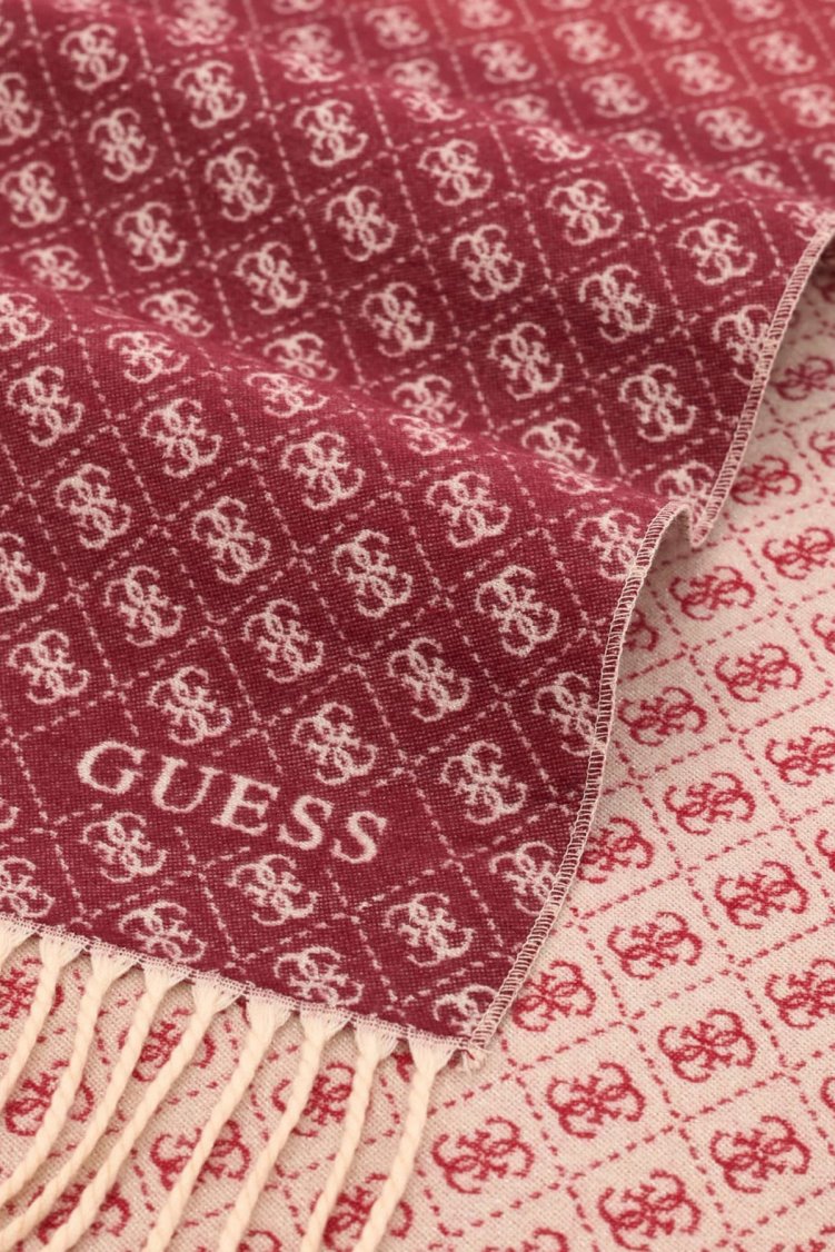 Guess 4G Logolu 60 x 190 cm AW5663VIS03 Kadın Şal AW5663 VIS03 PLI Mürdüm - Guess (1)