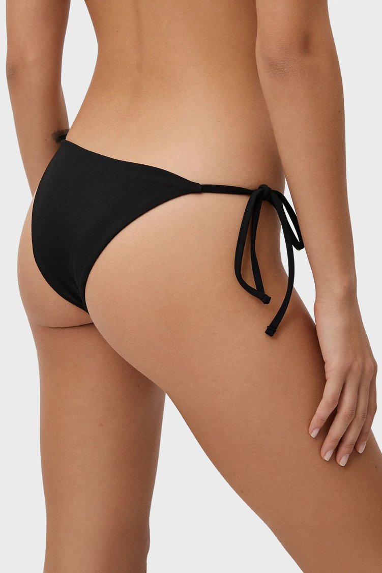 Guess 4G Logolu Bağlamalı E6GO15KCUO2 Kadın Bikini Altı E6GO15 KCUO2 JBLK Siyah - Guess (1)
