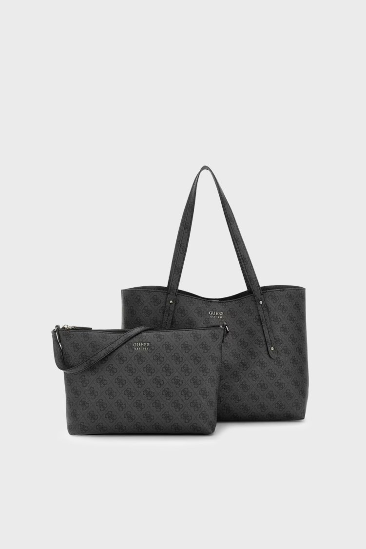 Guess Adrian Logolu Omuz Askılı Tote TWNB2168240 Kadın Çanta TWNB21 68240 CLO Antrasit - Guess