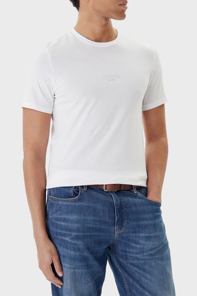 Guess Aidy Pamuklu Slim Fit Bisiklet Yaka M2YI72I3Z14 Erkek T Shirt M2YI72 I3Z14 G011 Beyaz - Guess