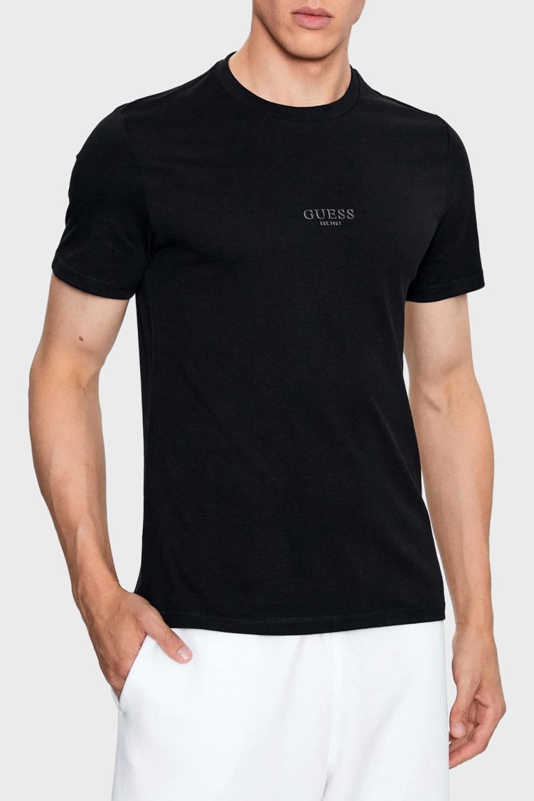 Guess Aidy Pamuklu Slim Fit Bisiklet Yaka M2YI72I3Z14 Erkek T Shirt M2YI72 I3Z14 JBLK Siyah - Guess