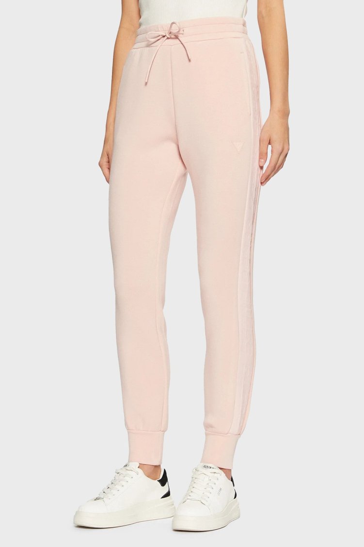 Guess Allie Regular Fit Normal Bel Ribanalı Paça Jogger V2YB18K7UW2 Bayan Pantolon V2YB18 K7UW2 G6O1 PUDRA - Guess