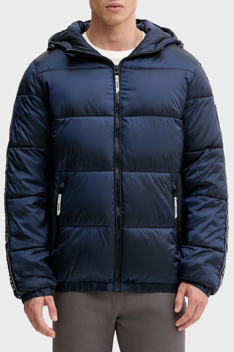 Guess Arlo Kapitoneli Regular Fit Kapüşonlu Şişme Z5BL17WO06I Erkek Mont Z5BL17 WO06I G7R1 Mavi - Guess