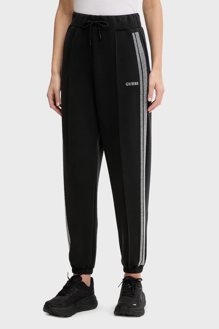 Guess Berthe Modal Karışımlı Regular Fit Lastikli Paça Jogger V6RB01KCAY2 Bayan Pantolon V6RB01 KCAY2 JBLK SİYAH - Guess