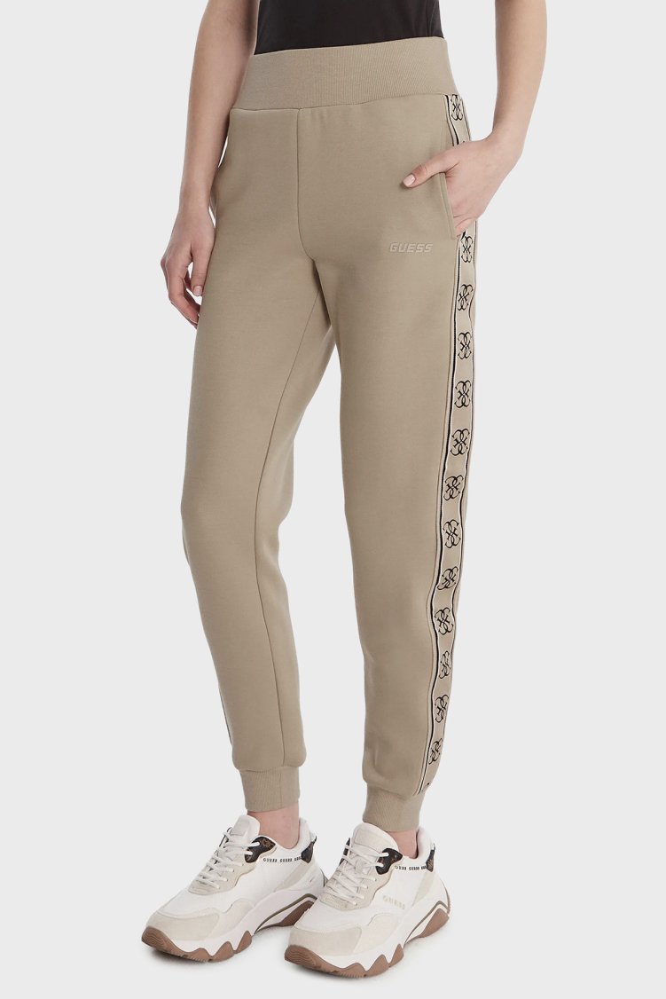 Guess Britney Slim Fit Logolu Normal Bel V2YB15KB3P2 Bayan Pantolon V2YB15 KB3P2 G1CA BEJ - Guess