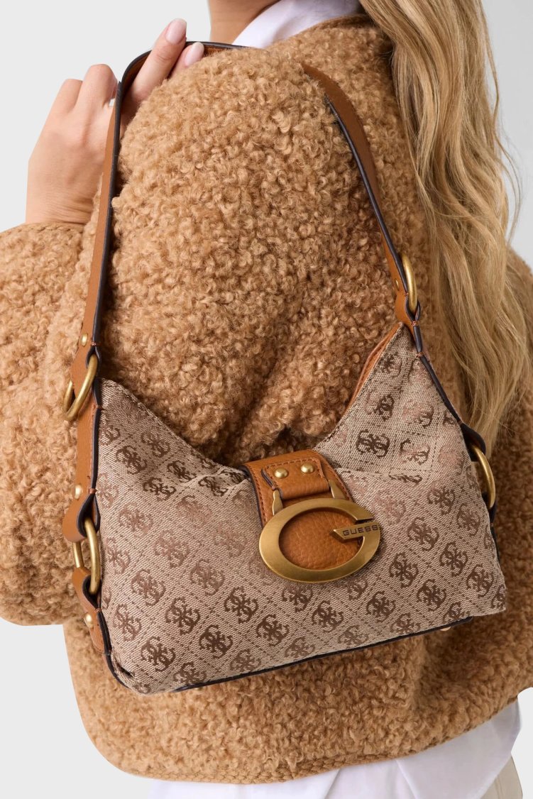 Guess Camden 4G Logolu Omuz Askılı HWJJ938720 Kadın Çanta HWJJ93 8720 LLG Kahve - Guess (1)