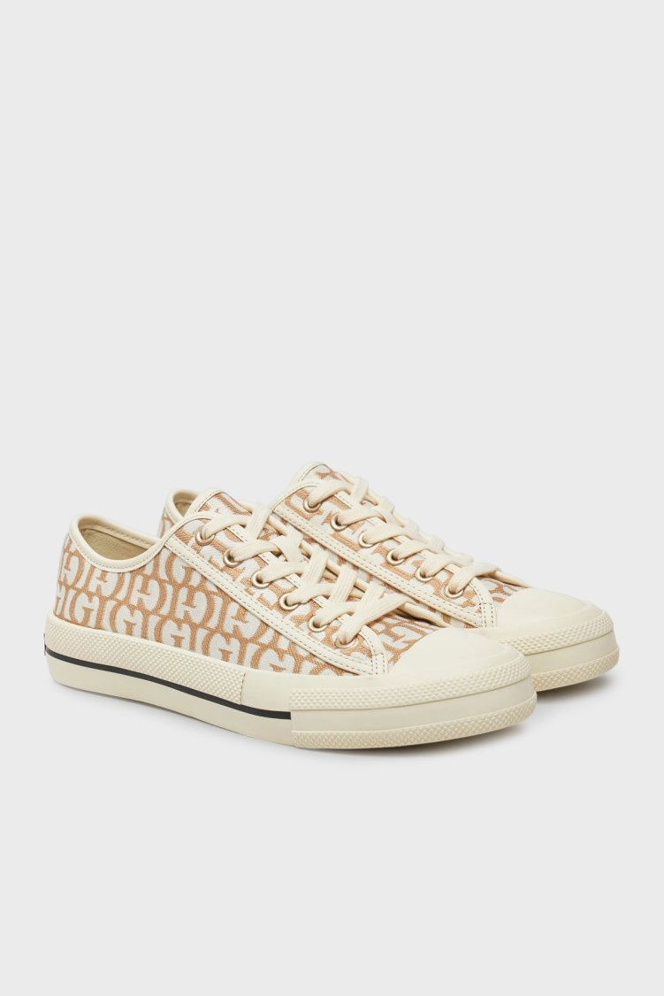 Guess Carey Logolu Bağcıklı Sneaker FLPCARFAL12 Kadın Ayakkabı FLPCAR FAL12 GOLD ALTIN - Guess (1)