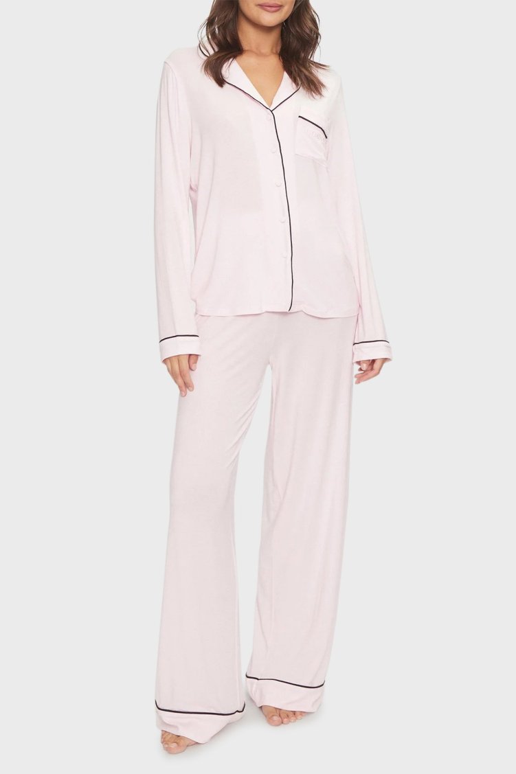Guess Carlyn Logolu Regular Fit O4BX07KCIN2 Bayan Pijama Takımı O4BX07 KCIN2 G62O PEMBE - Guess