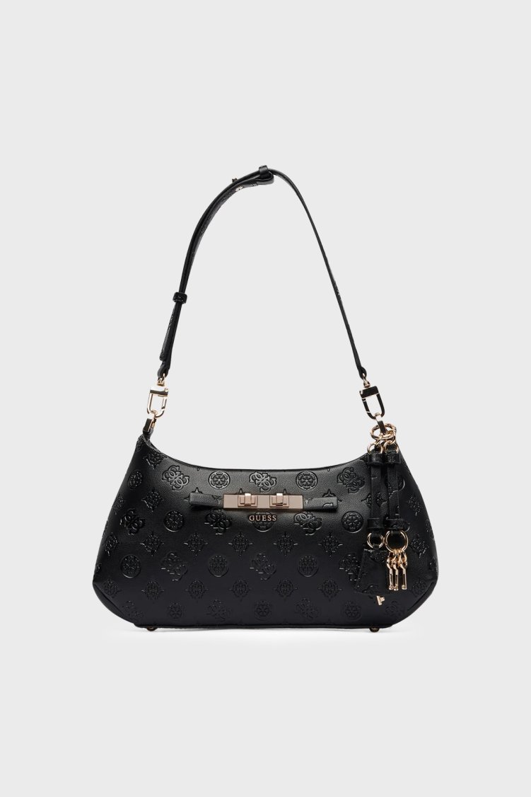 Guess Carmella 4G Logolu Omuz Askılı HWPD2225180 Kadın Çanta HWPD22 25180 BLO Siyah - Guess
