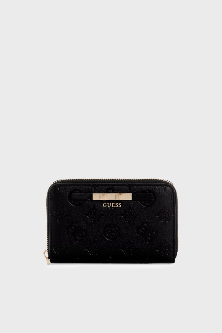 Guess Carmella Logolu Fermuarlı Kadın Cüzdan SWPD22 25140 BLO Siyah - Guess