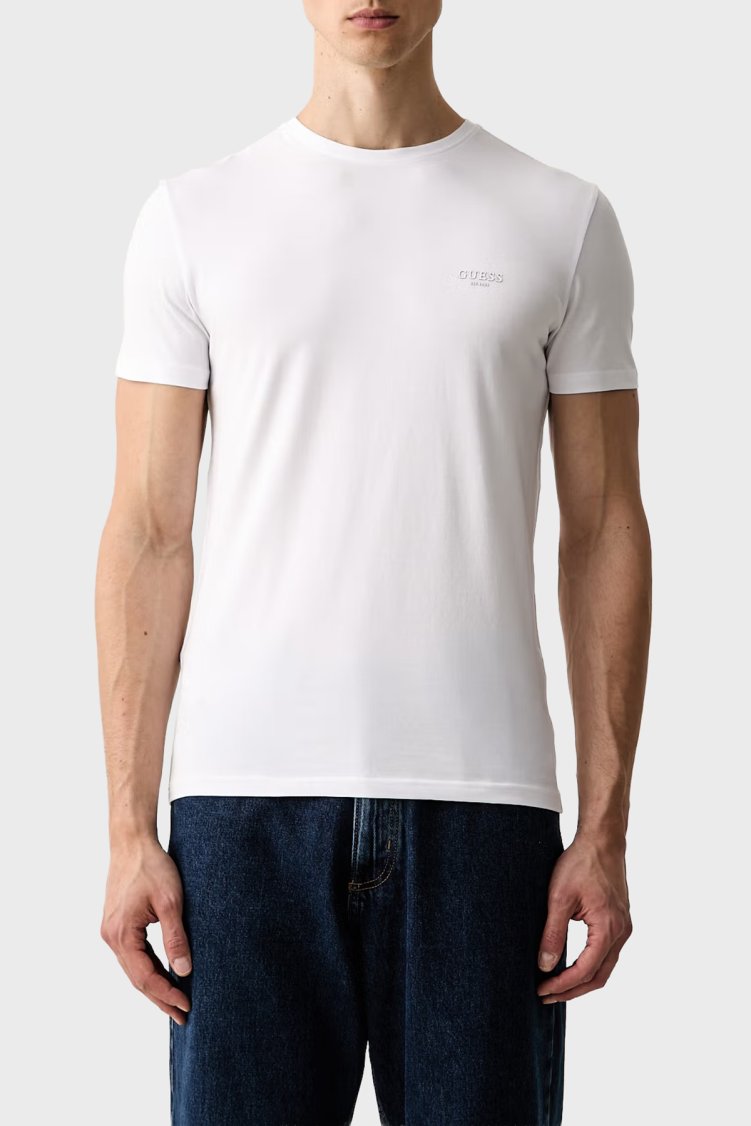 Guess Cn Ss Core Pamuklu Regular Fit Bisiklet Yaka Erkek M6YI24K3728 T Shirt M6YI24 K3728 G011 Beyaz - Guess