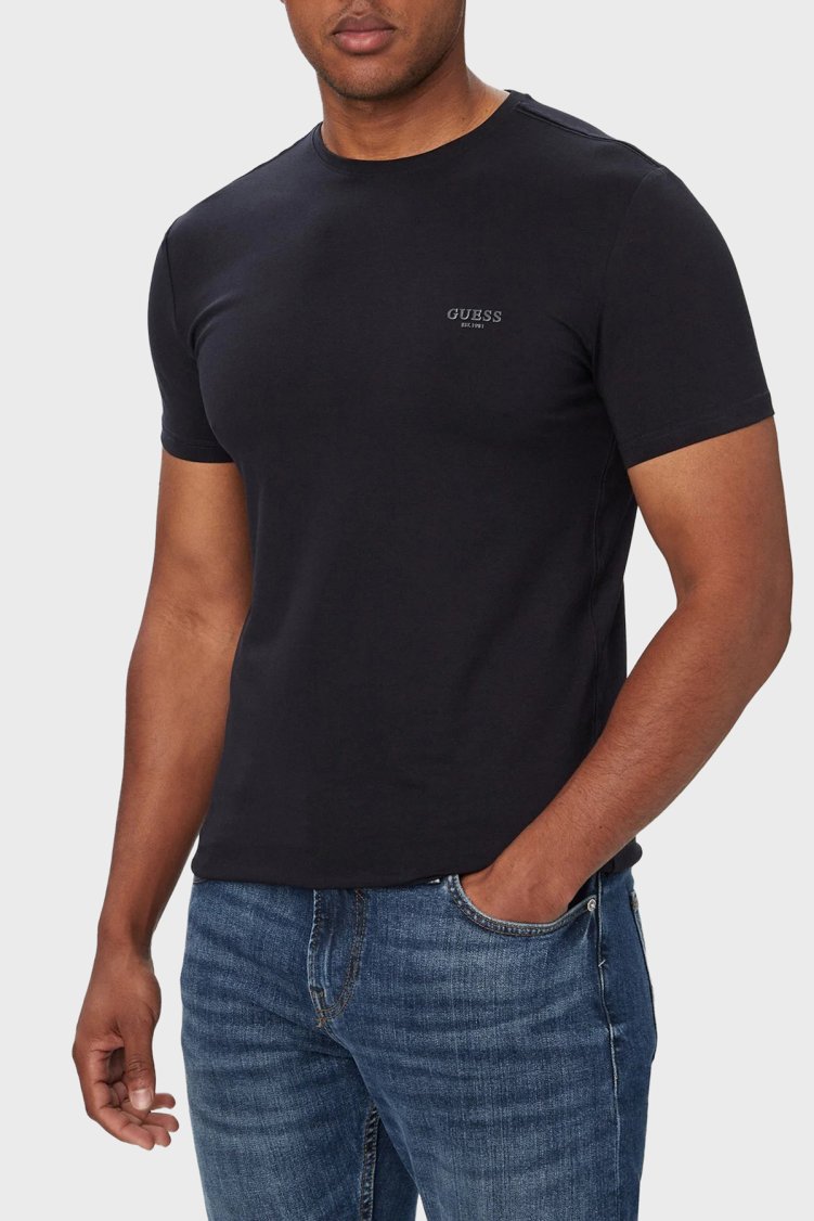 Guess Cn Ss Core Pamuklu Regular Fit Bisiklet Yaka Erkek M6YI24K3728 T Shirt M6YI24 K3728 G7V2 Lacivert - Guess