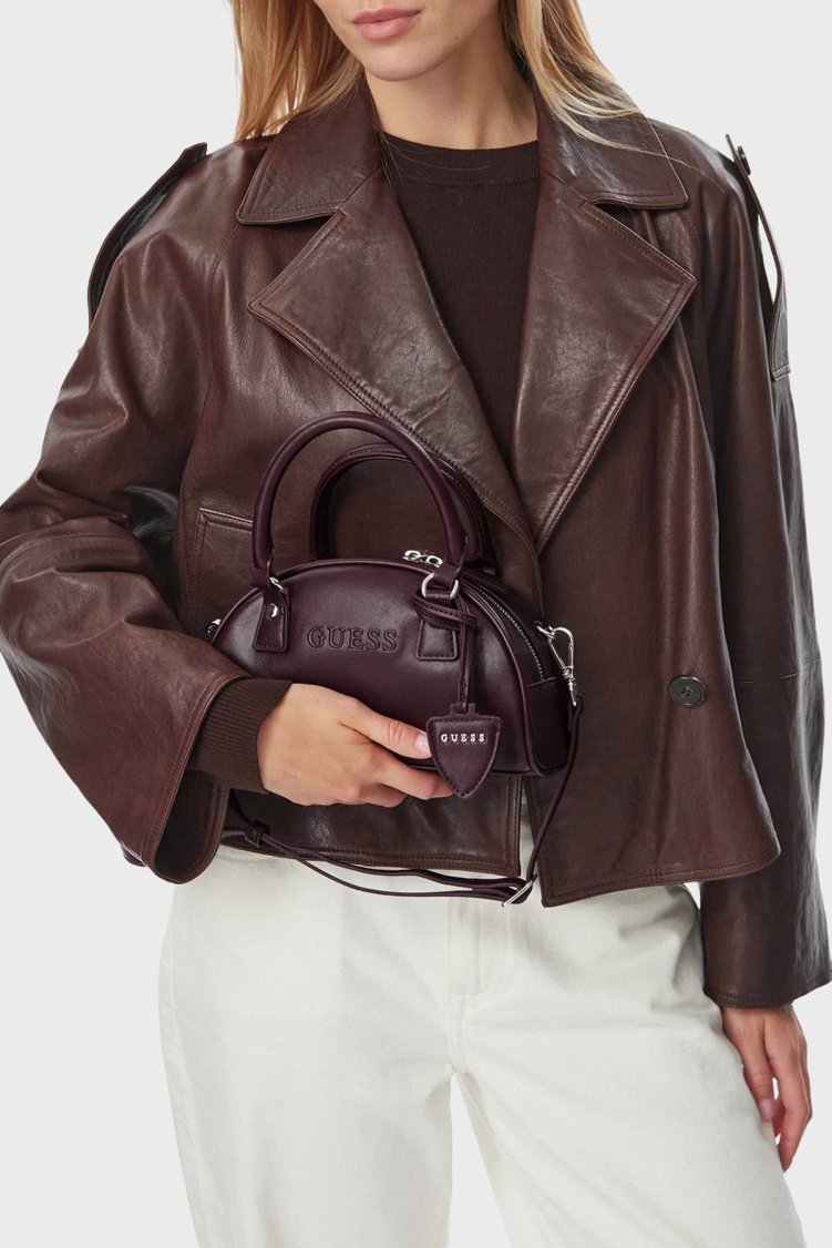 Guess Cris Logolu Çıkarılabilir Askılı V6BZ07W4597 Kadın Çanta V6BZ07 W4597 RGP Bordo - Guess (1)