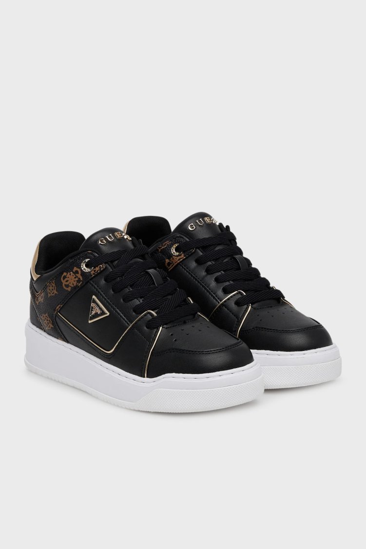 Guess Delove 4G Logolu Sneaker FLTDELFAL12 Kadın Ayakkabı FLTDEL FAL12 BLACK SİYAH - Guess (1)