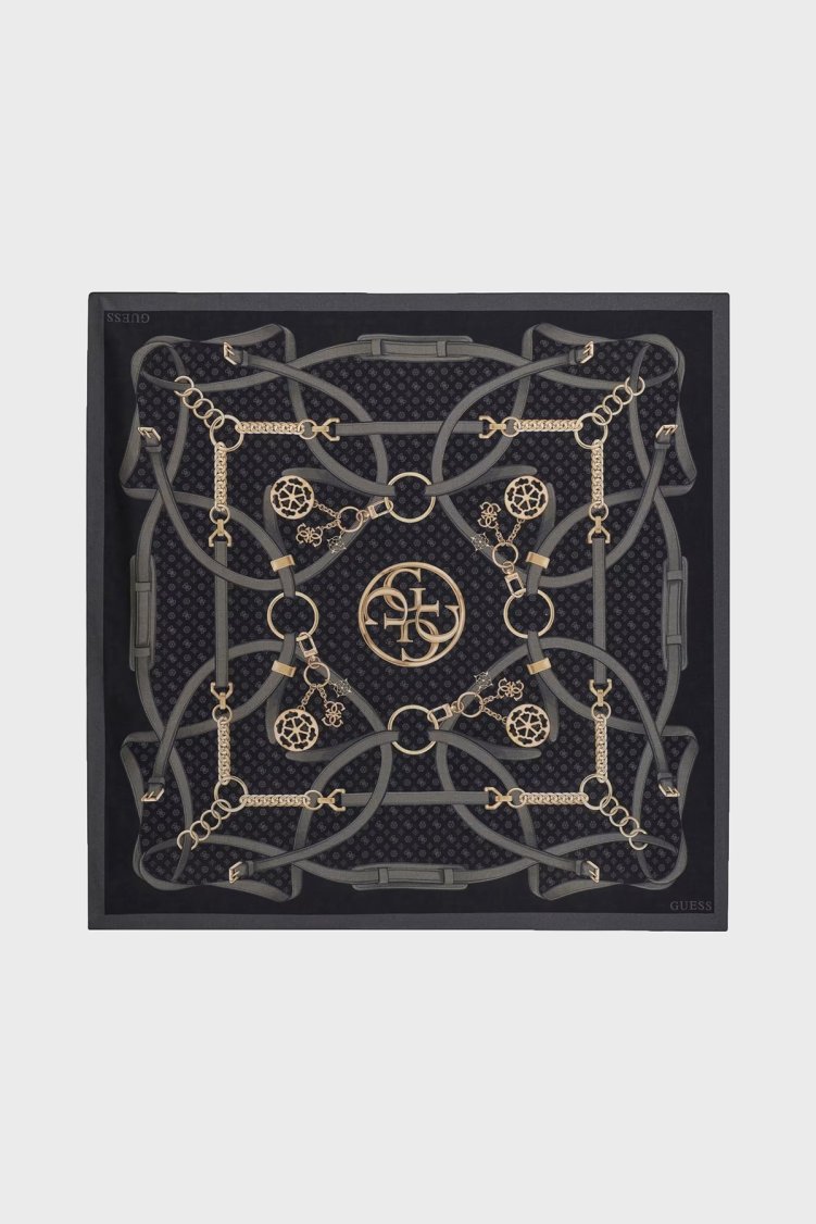Guess Desenli 120 x 120 cm AW5679POL03 Kadın Eşarp AW5679 POL03 BLA Siyah - Guess
