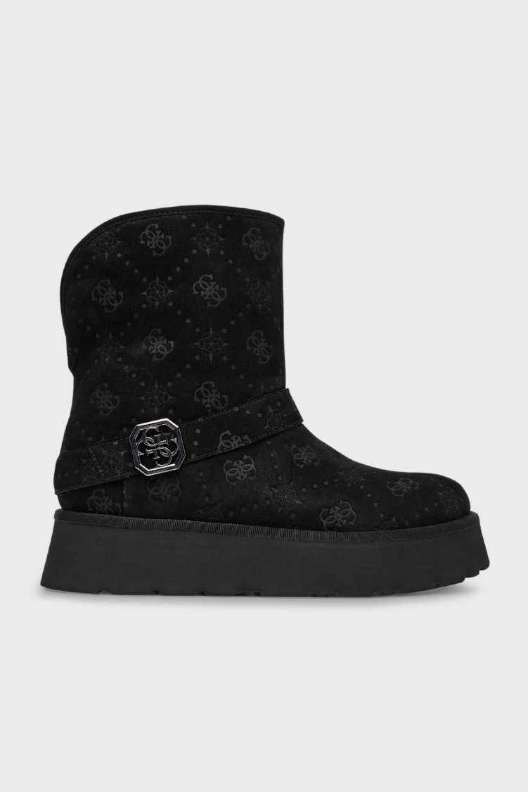 Guess Dolsay2 Kalın Tabanlı 4G Logolu Kemer Detaylı FLFDOLESU10 Kadın Bot FLFDOL ESU10 BLACK SİYAH - Guess