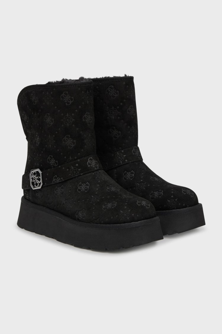 Guess Dolsay2 Kalın Tabanlı 4G Logolu Kemer Detaylı FLFDOLESU10 Kadın Bot FLFDOL ESU10 BLACK SİYAH - Guess (1)