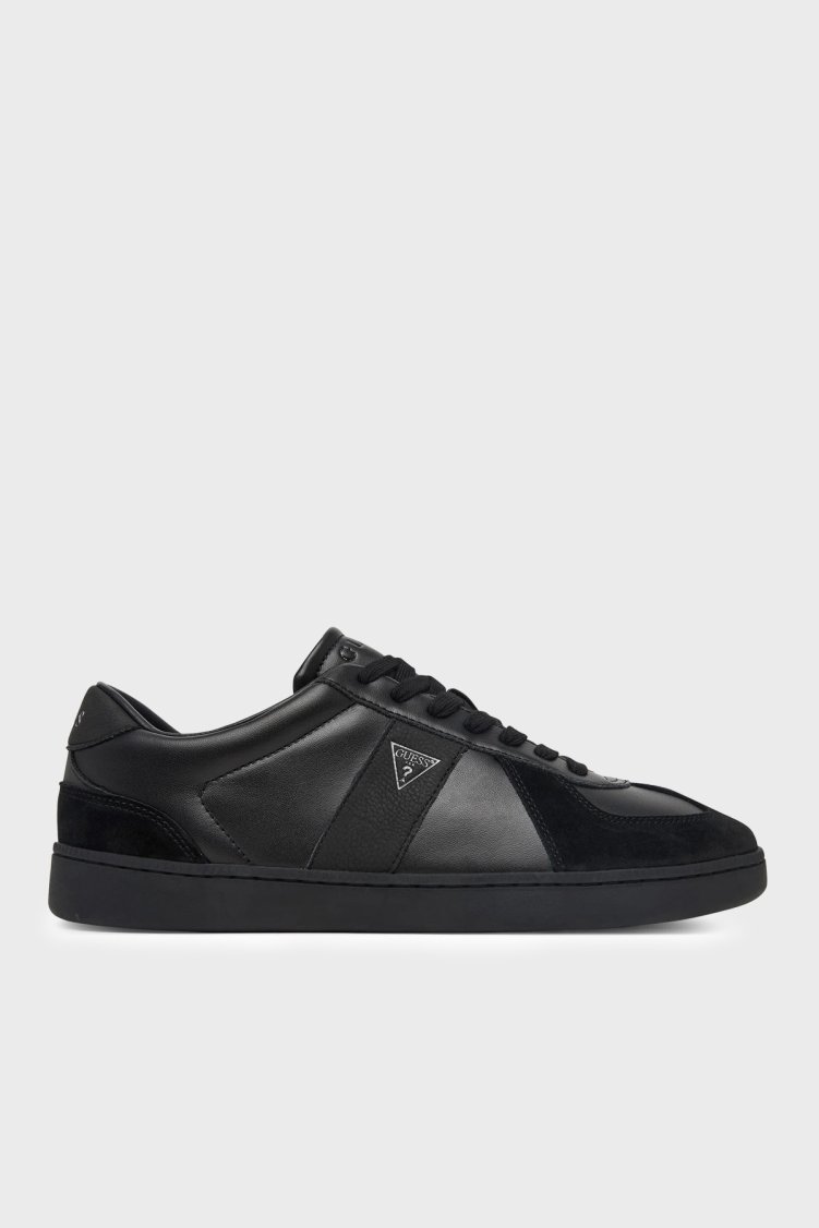Guess Dravos Logolu Süet Sneaker FMFDRAELE12 Erkek Ayakkabı FMFDRA ELE12 BLACK Siyah - Guess