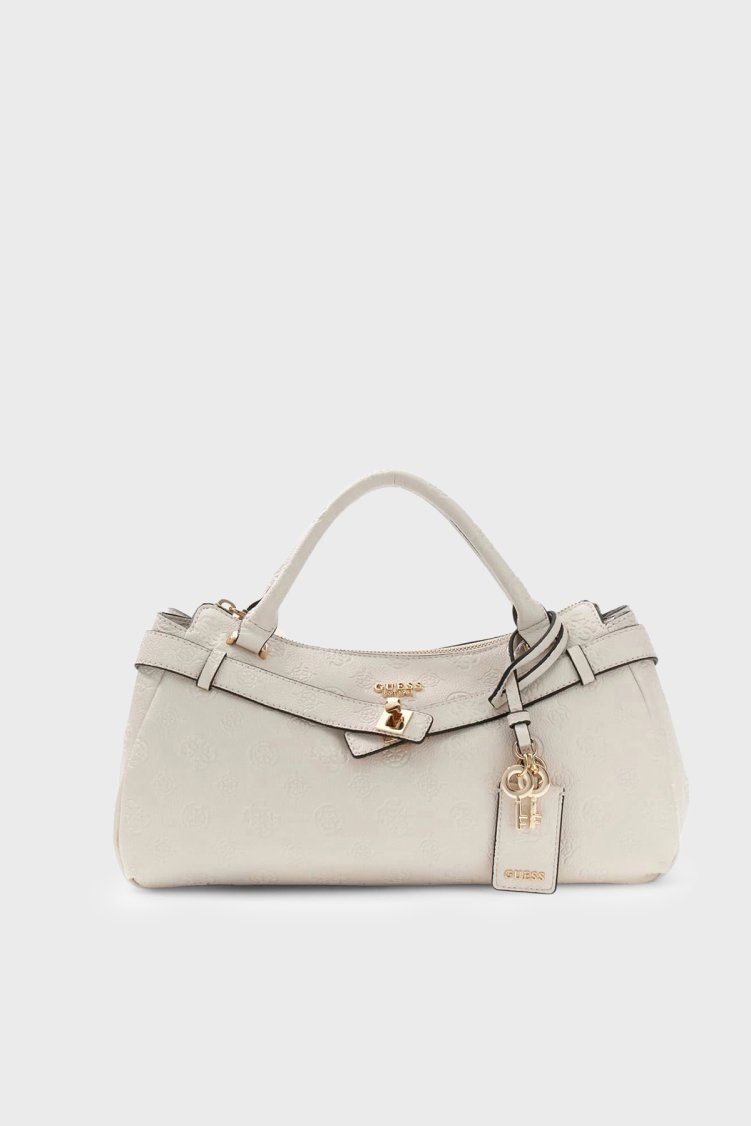 Guess Ella Logolu Çıkarılabilir Askılı HWPD9746050 Kadın Çanta HWPD97 46050 STL Ekru - Guess