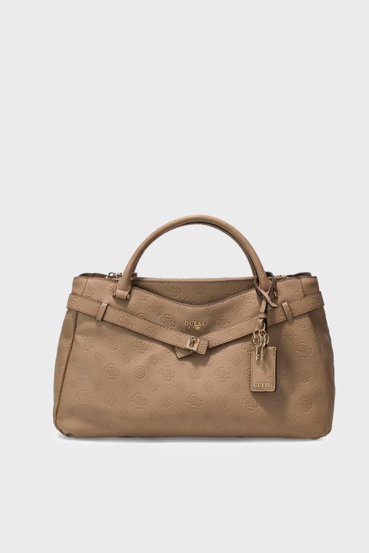 Guess Ella Logolu Çıkarılabilir Askılı HWPD9746060 Kadın Çanta HWPD97 46060 BIO Bej - Guess