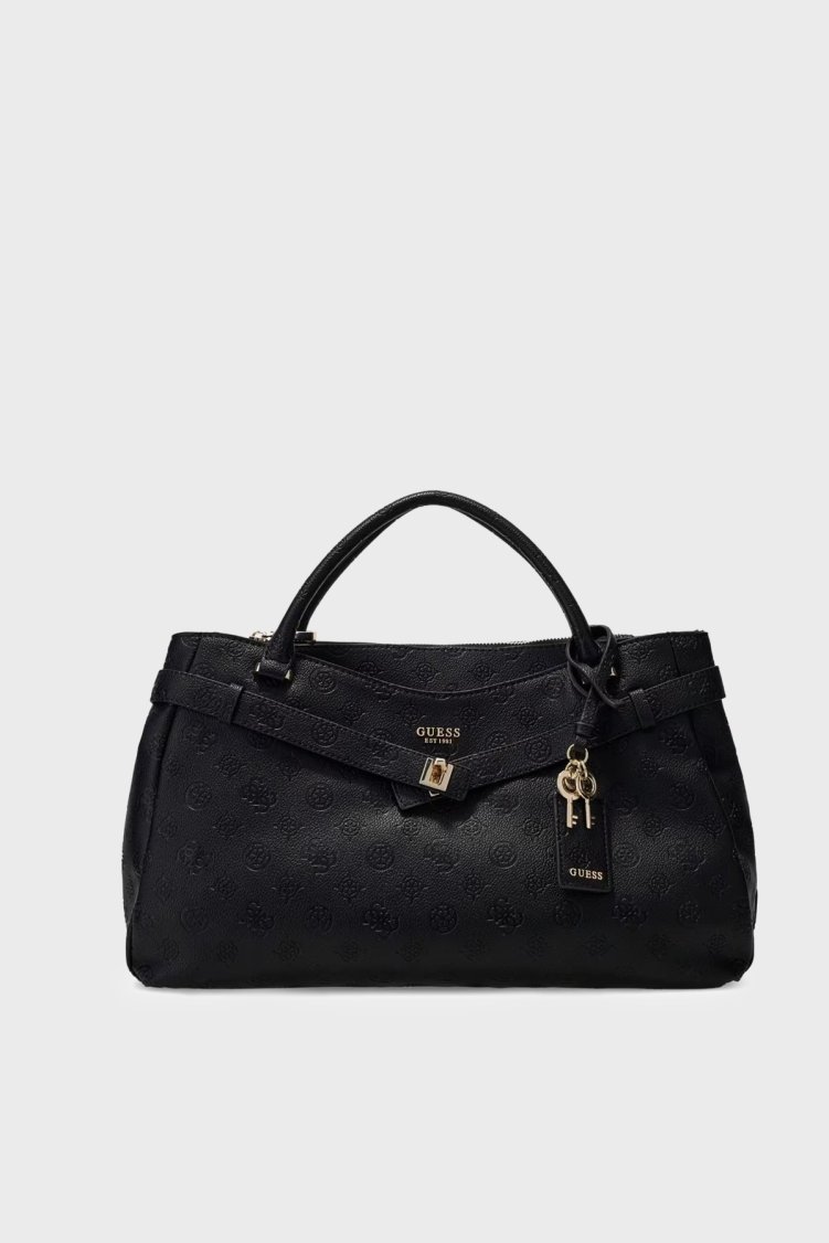 Guess Ella Logolu Çıkarılabilir Askılı HWPD9746060 Kadın Çanta HWPD97 46060 BLO Siyah - Guess