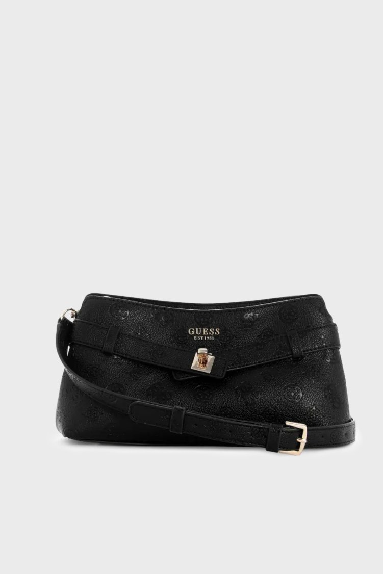 Guess Ella Logolu Çıkarılabilir Askılı HWPD9746730 Kadın Çanta HWPD97 46730 BLO Siyah - Guess