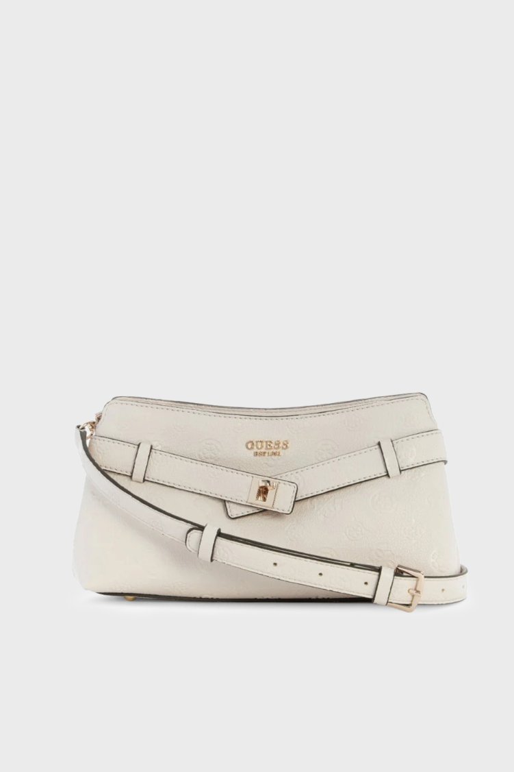 Guess Ella Logolu Çıkarılabilir Askılı HWPD9746730 Kadın Çanta HWPD97 46730 STL Ekru - Guess