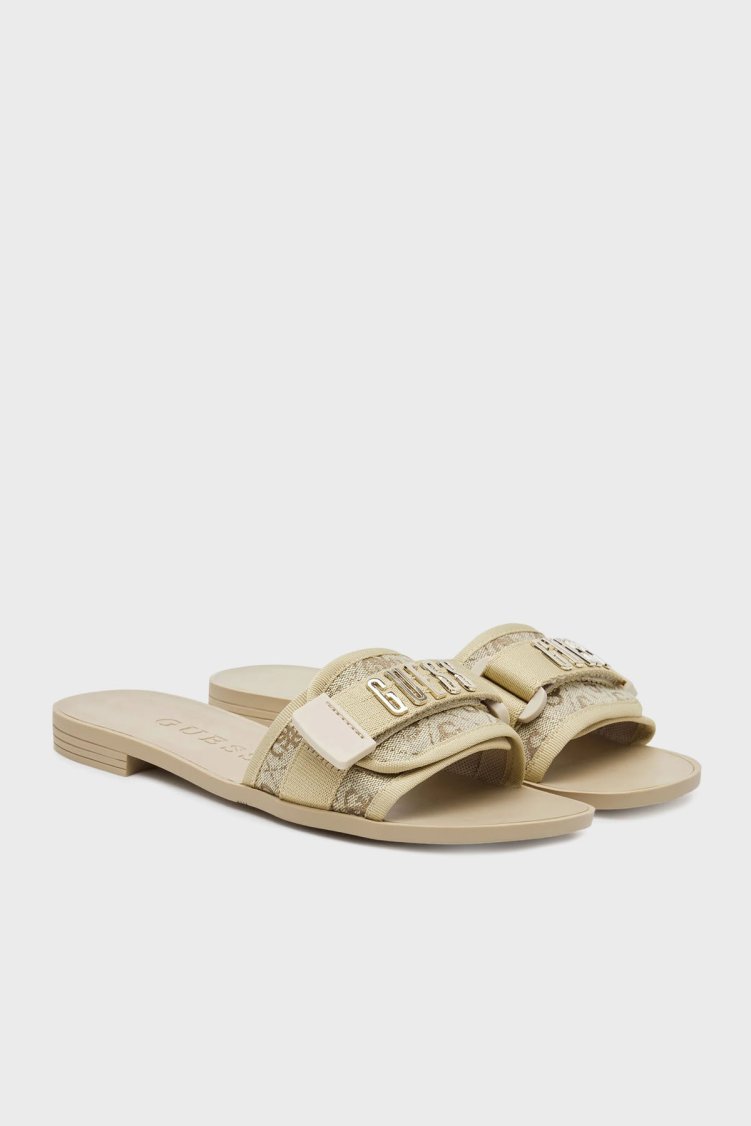 Guess Elyze 4G Logolu FLJELYLEL19 Kadın Terlik FLJELY LEL19 GOLD GOLD - Guess (1)