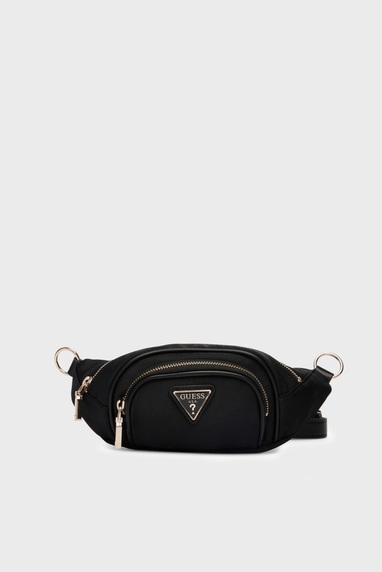 Guess Follie Logolu Ayarlanabilir Askılı TWNN9676080 Kadın Bel Çantası TWNN96 76080 BLA Siyah - Guess