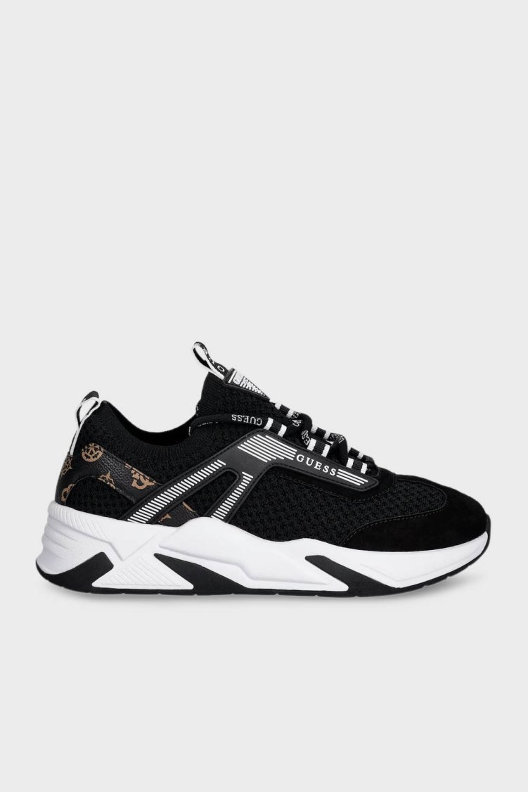 Guess Genga Logolu Bağcıklı Sneaker FLPGENFAL12 Kadın Ayakkabı FLPGEN FAL12 BLACK SİYAH - Guess