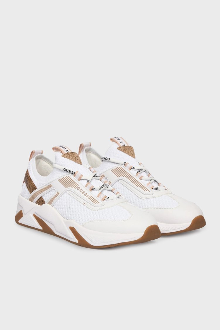 Guess Genga Logolu Bağcıklı Sneaker FLPGENFAP12 Kadın Ayakkabı FLPGEN FAP12 WHITE BEYAZ - Guess (1)