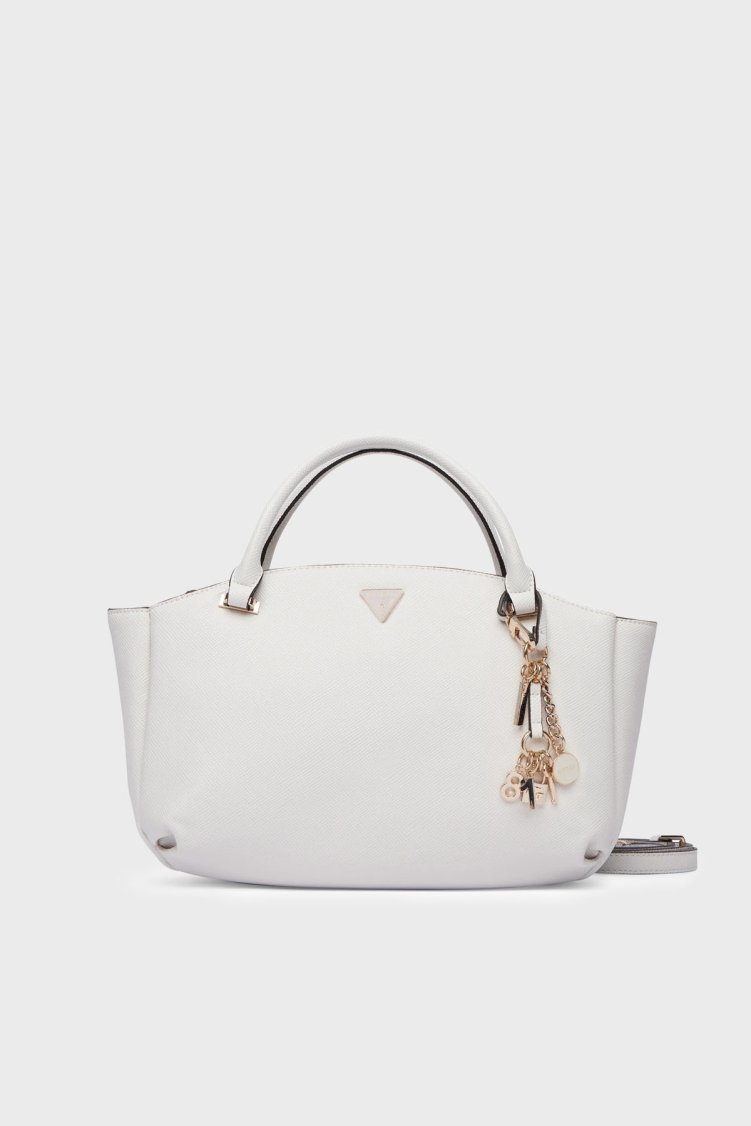 Guess Gilda Charmlı Çıkarılabilir Askılı HWZG9747060 Kadın Çanta HWZG97 47060 OFF Ekru - Guess
