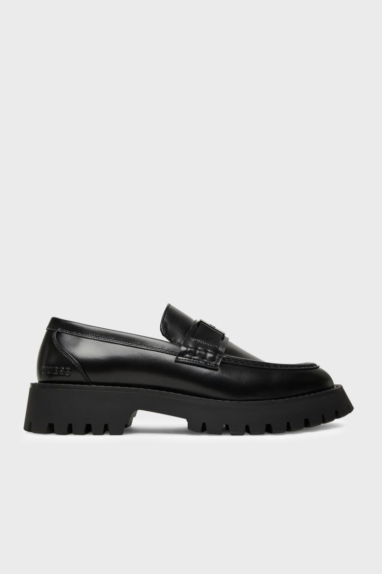 Guess Gorizia Deri Logolu Makosen FMTGORLEA14 Erkek Ayakkabı FMTGOR LEA14 BLACK Siyah - Guess