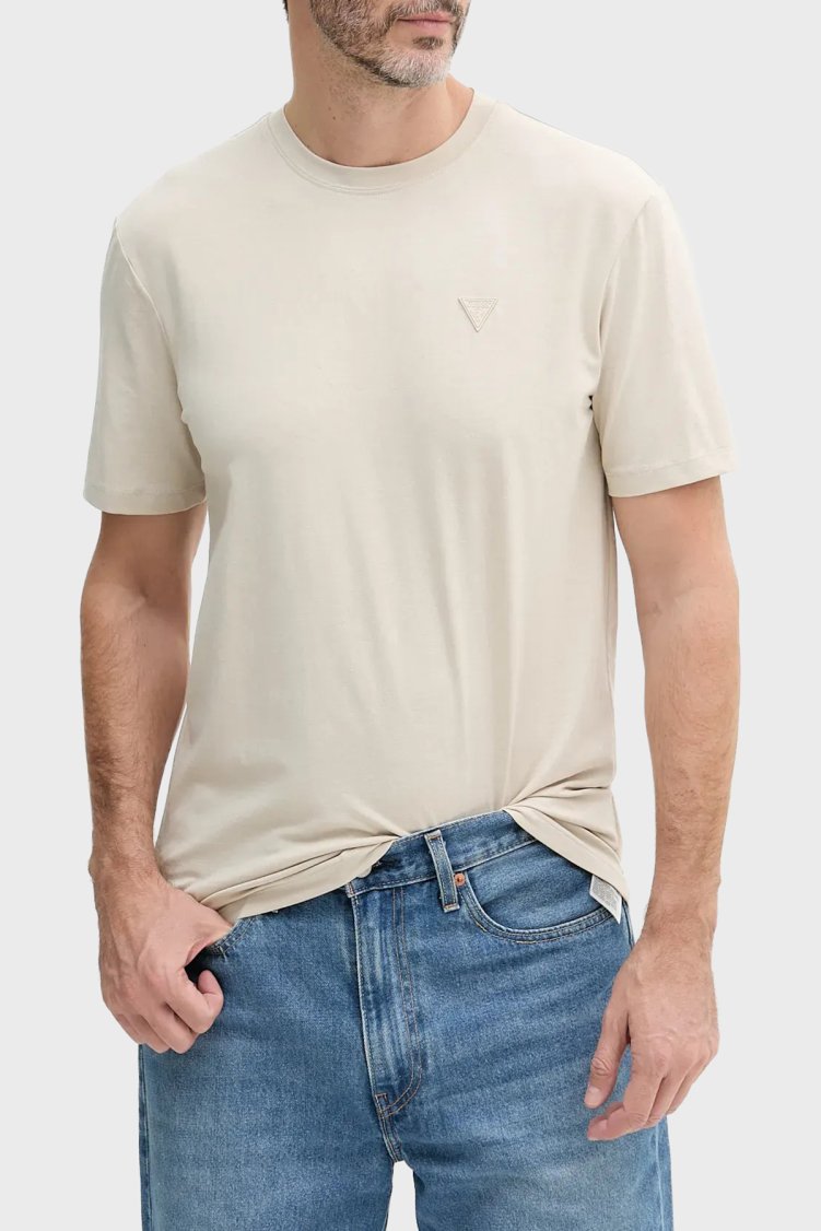 Guess Hedley Pamuklu Regular Fit Bisiklet Yaka Z2YI12JR06K Erkek T Shirt Z2YI12 JR06K A004 Beyaz - Guess