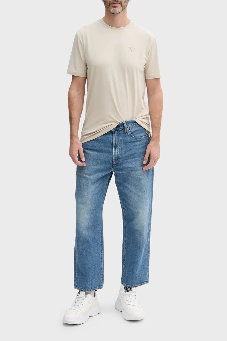 Guess Hedley Pamuklu Regular Fit Bisiklet Yaka Z2YI12JR06K Erkek T Shirt Z2YI12 JR06K A004 Beyaz - Guess (1)