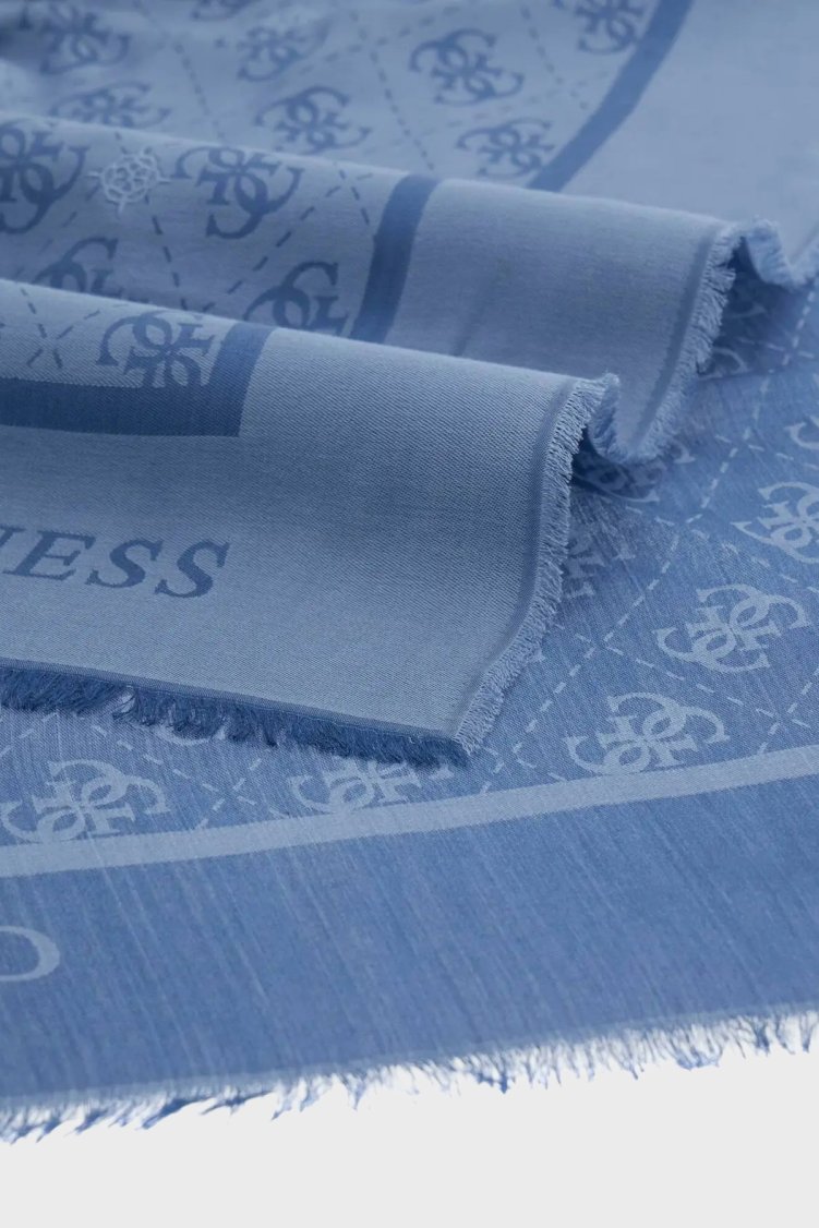 Guess Jacquard Logolu 70 x 180 AW5529VIS03 Kadın Şal AW5529 VIS03 PCB Açık mavi - Guess (1)