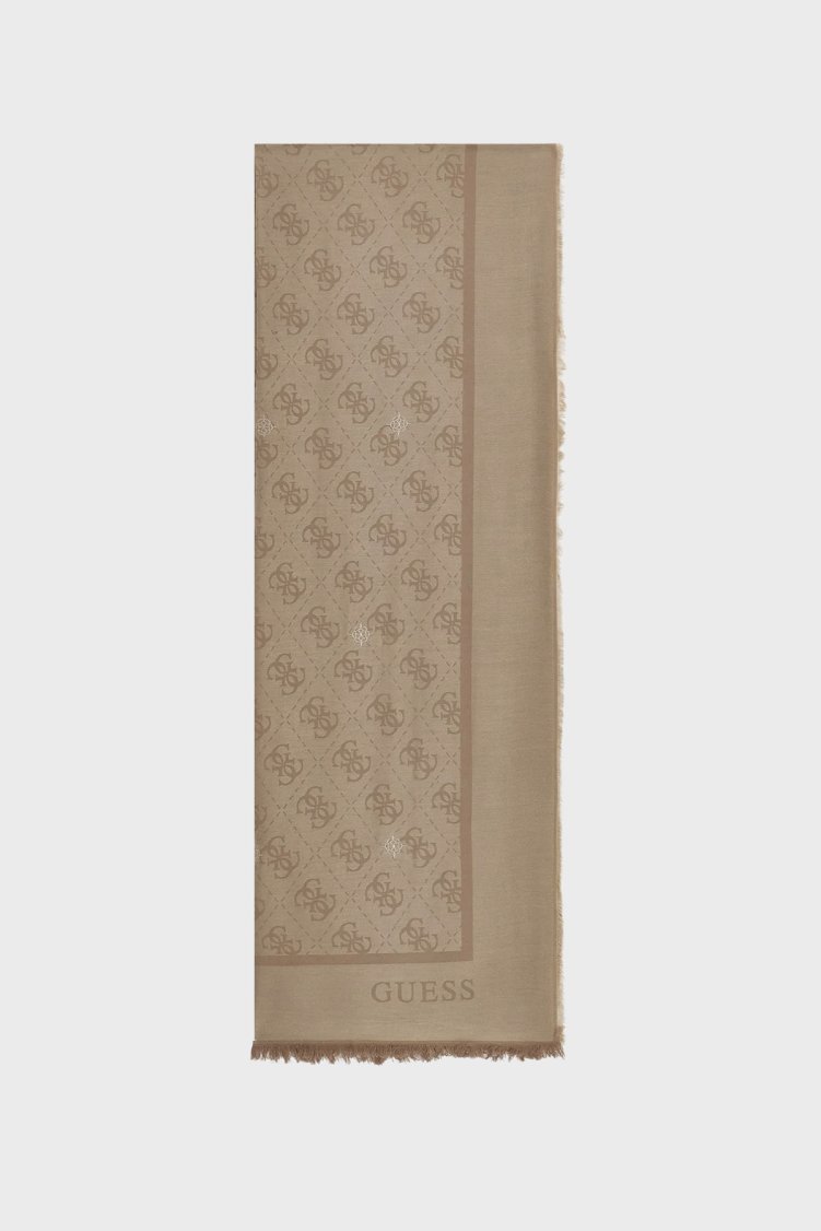 Guess Jacquard Logolu 70 x 180 cm AW5529VIS03 Kadın Şal AW5529 VIS03 BEI Bej - Guess