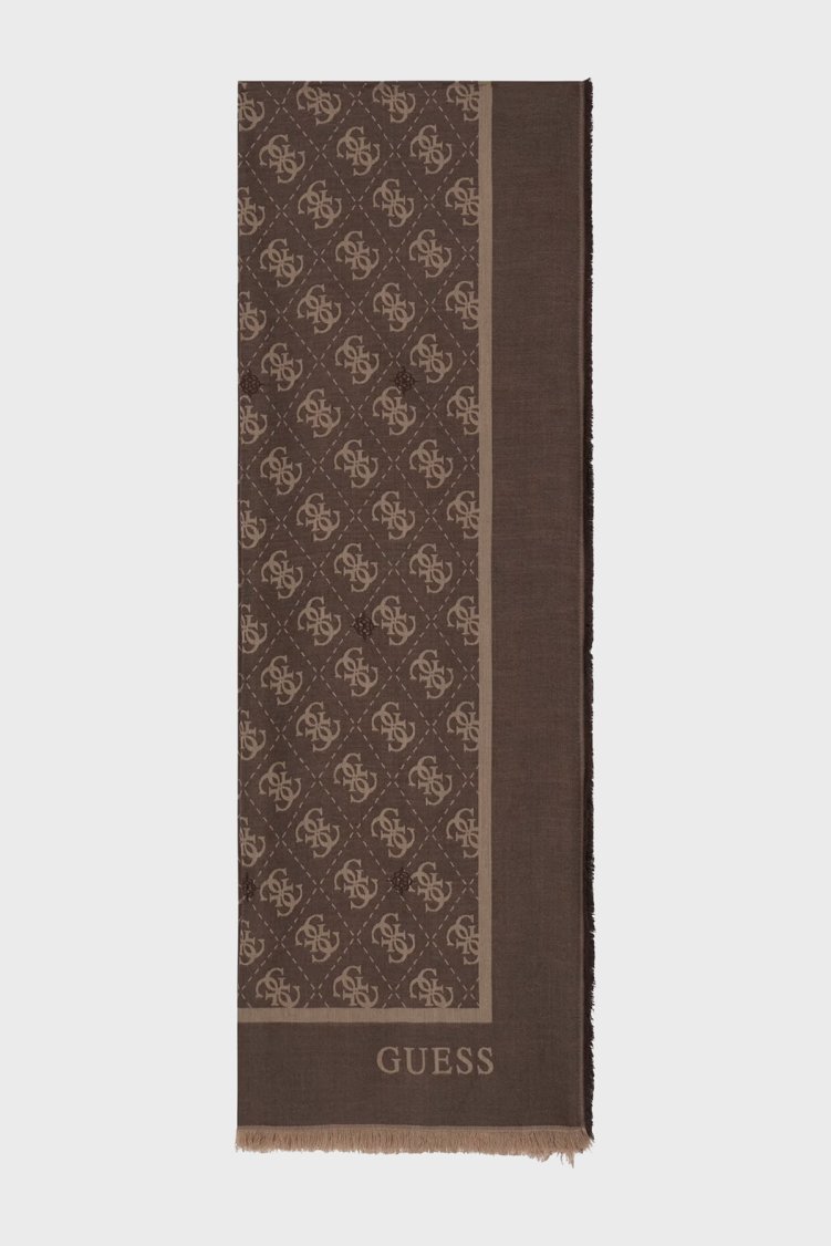 Guess Jacquard Logolu 70 x 180 cm AW5529VIS03 Kadın Şal AW5529 VIS03 BRO Kahve - Guess