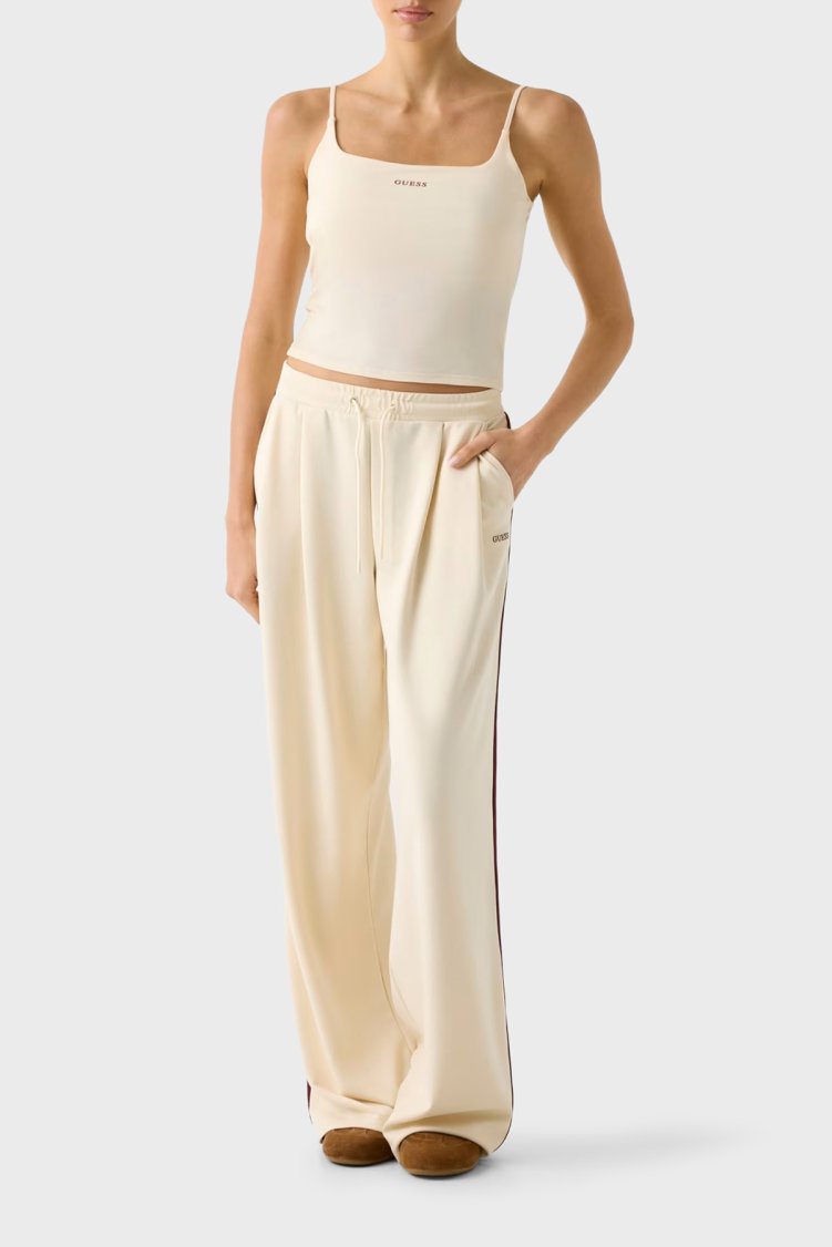 Guess Jasmine Fitted Fit Yuvarlak Yaka Logolu V6GP18K3470 Bayan Top V6GP18 K3470 G047 BEYAZ - Guess (1)