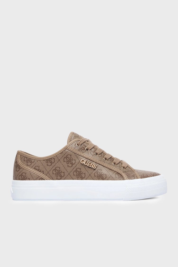 Guess Jelexa 4G Logolu Sneaker FLTJ10FAL12 Kadın Ayakkabı FLTJ10 FAL12 MILK Kahve - Guess