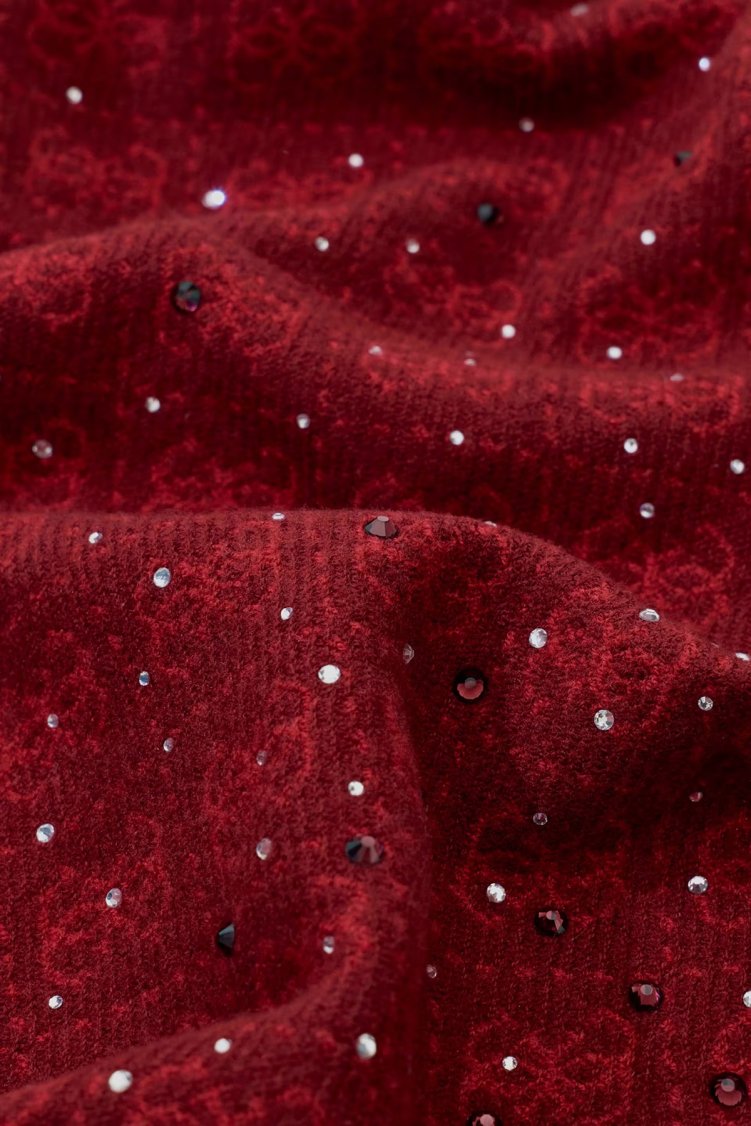 Guess Jewels Logolu 65 x 180 cm AW5658POL03 Kadın Şal AW5658 POL03 BUR Bordo - Guess (1)