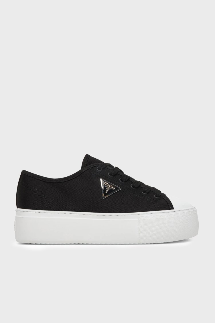 Guess Joezi Logolu Kalın Tabanlı Sneaker FLJJZ3FAB12 Kadın Ayakkabı FLJJZ3 FAB12 BLACK SİYAH - Guess