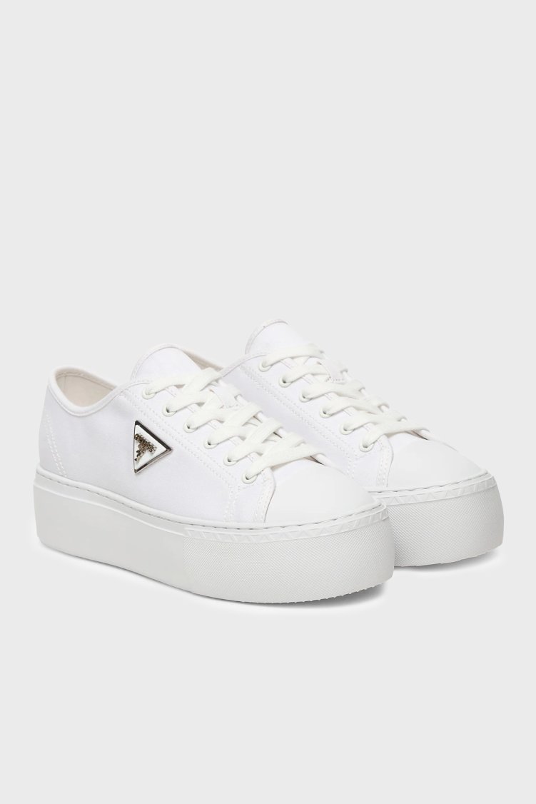 Guess Joezi Logolu Kalın Tabanlı Sneaker FLJJZ3FAB12 Kadın Ayakkabı FLJJZ3 FAB12 WHITE BEYAZ - Guess (1)
