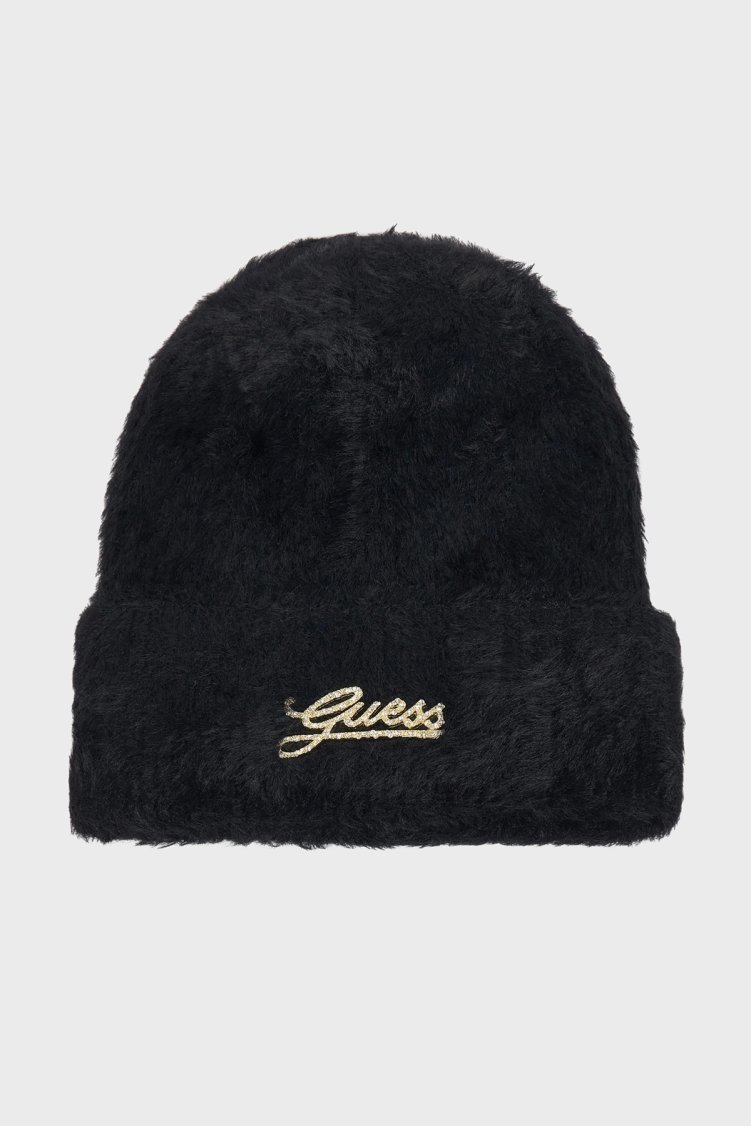 Guess Knitted Logolu AW5633POL01 Kadın Bere AW5633 POL01 BLA Siyah - Guess