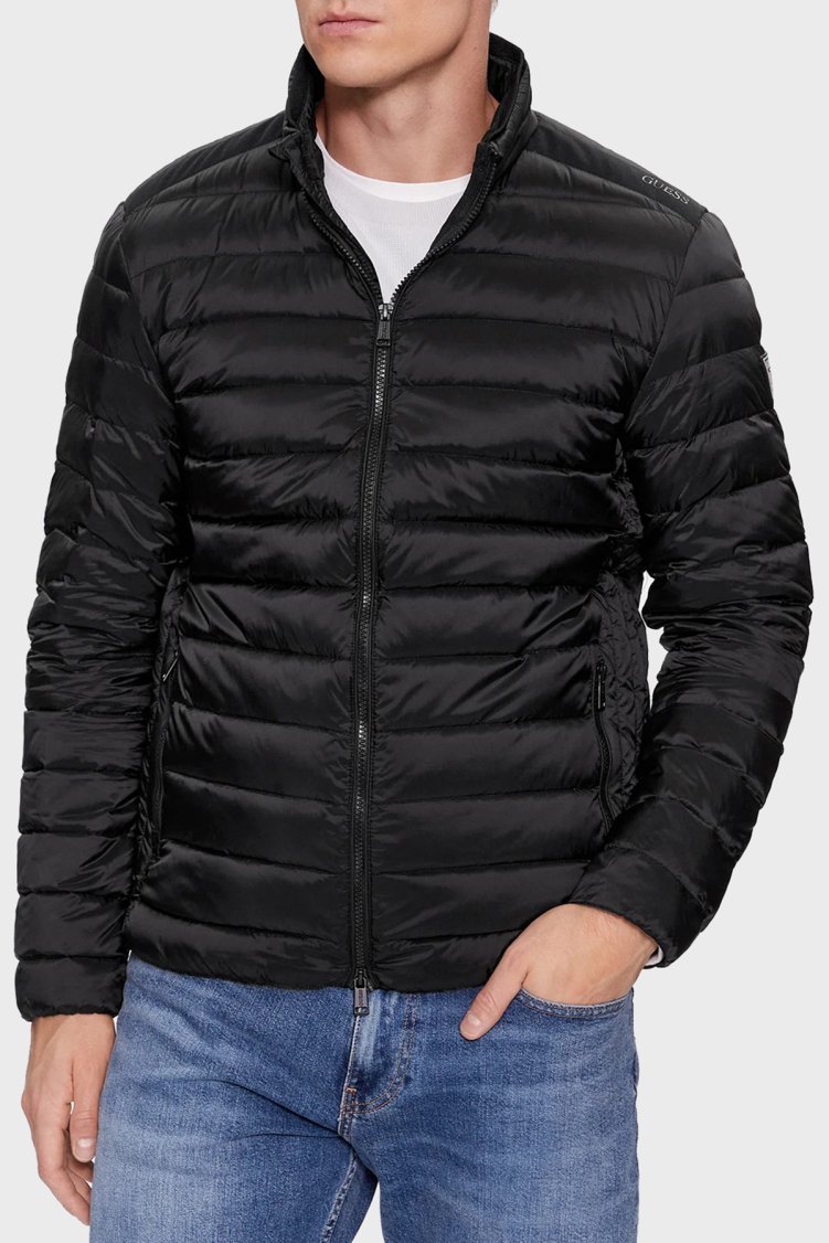 Guess Light Kapitoneli Regular Fit Kuş Tüyü Dolgulu Şişme M1RL47WDQ50 Erkek Mont M1RL47 WDQ50 JBLK SİYAH - Guess