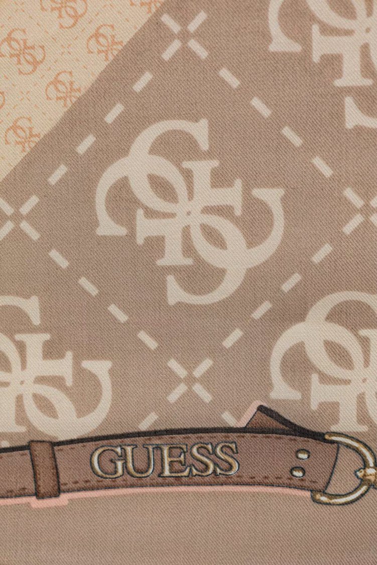 Guess Lindsey Desenli 120 x 120 cm AW5536MOD03 Kadın Eşarp AW5536 MOD03 LTL Kahve - Guess (1)