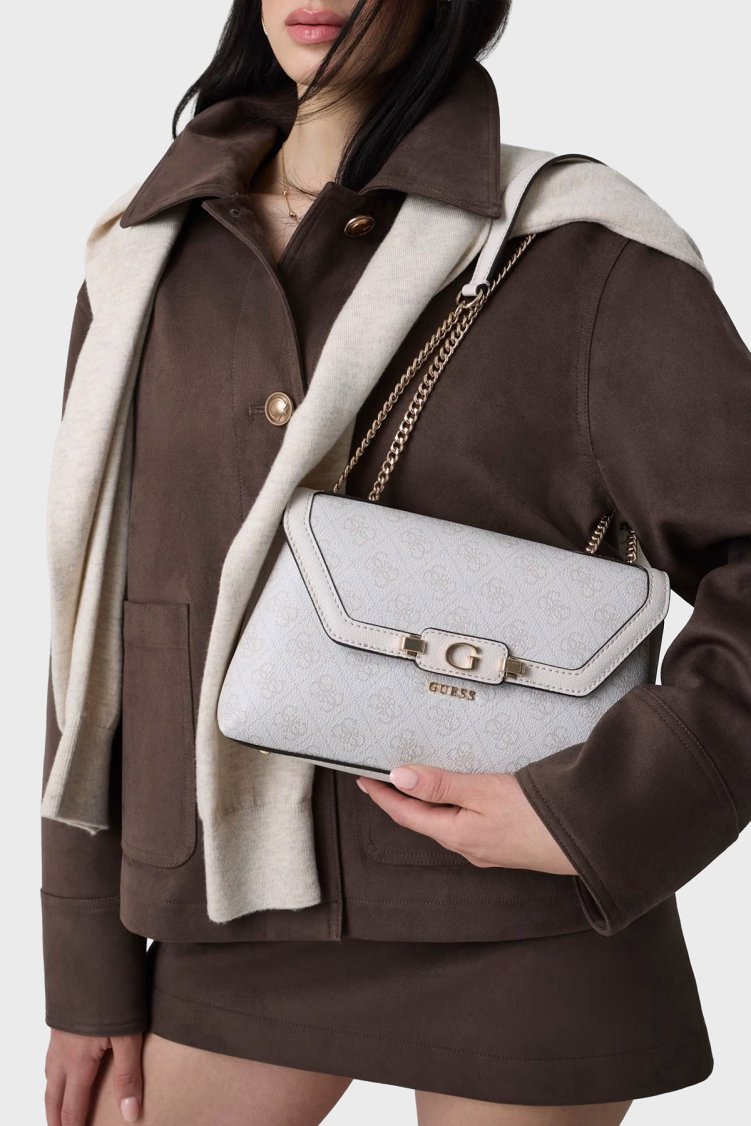 Guess Lindsey Logolu Zincir Askılı HWSG9749210 Kadın Çanta HWSG97 49210 BNN Krem - Guess (1)