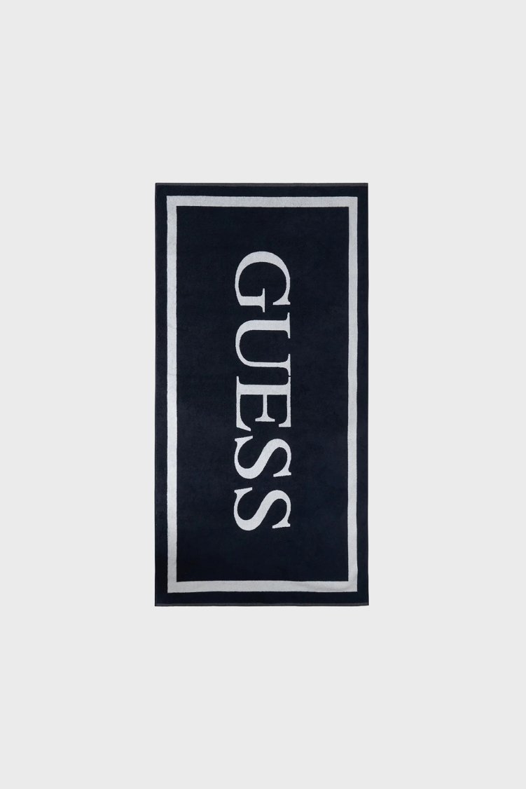 Guess Logolu % 100 Pamuk 100 x 180 cm E5GZ13SG00P Kadın Plaj Havlusu E5GZ13 SG00P A73L Lacivert Beyaz - Guess