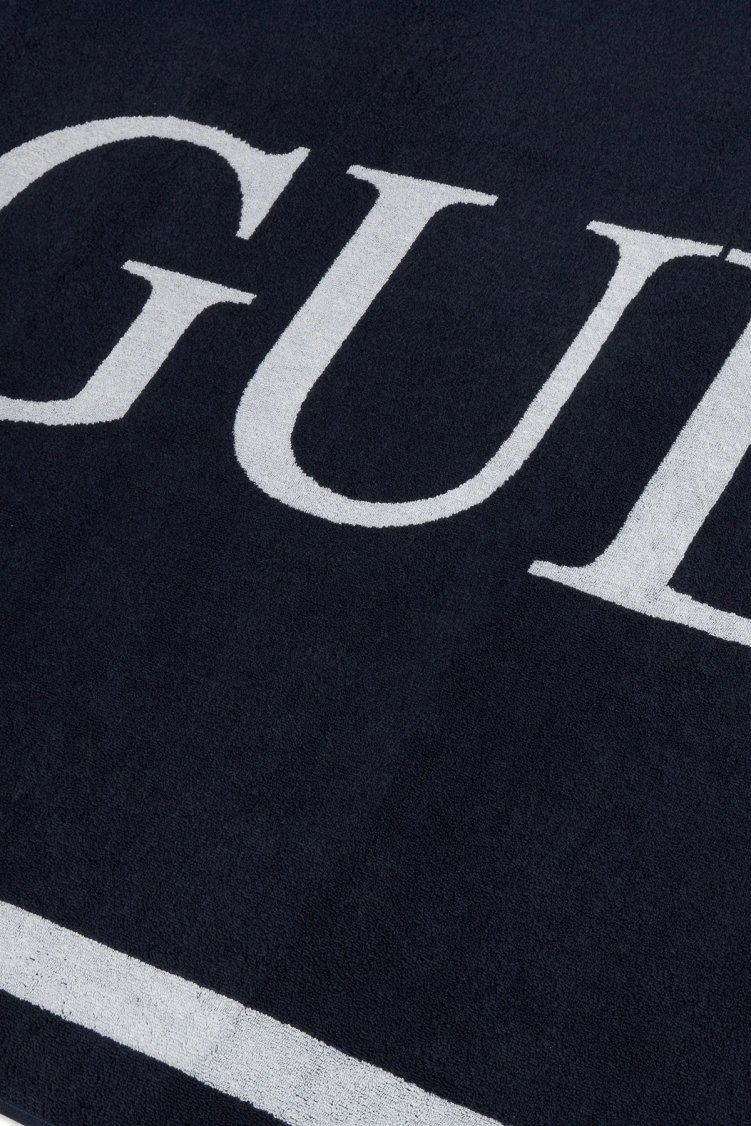 Guess Logolu % 100 Pamuk 100 x 180 cm E5GZ13SG00P Kadın Plaj Havlusu E5GZ13 SG00P A73L Lacivert Beyaz - Guess (1)
